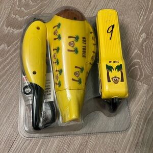 Hot Tools Beauty Skins Monkey & Trees Blow Dryer & Flat Iron/Straightner, NEW
